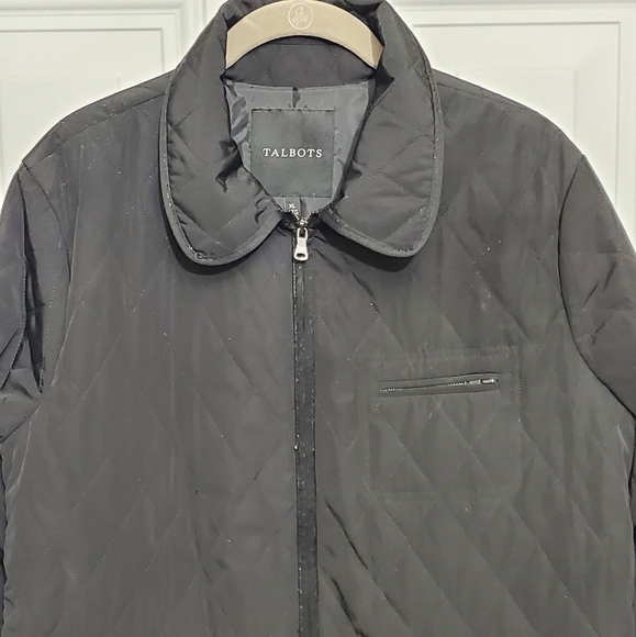 Talbots Black Quilted zip up jacket size XL - Picture 3 of 10